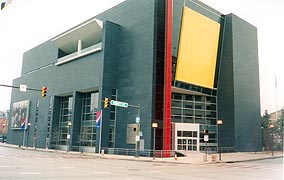 [photo, Reginald F. Lewis Museum of Maryland African-American History & Culture entrance, 830 East Pratt St., Baltimore, Maryland]